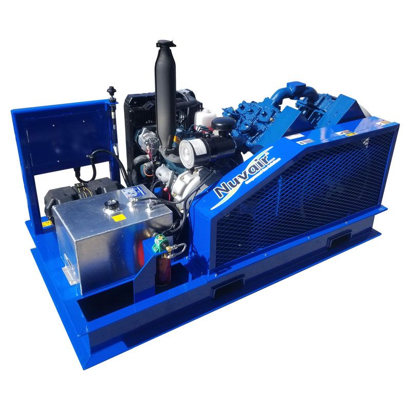 Quincy 5120 Kubota Diesel Base Mount Low Pressure Compressor | Nuvair