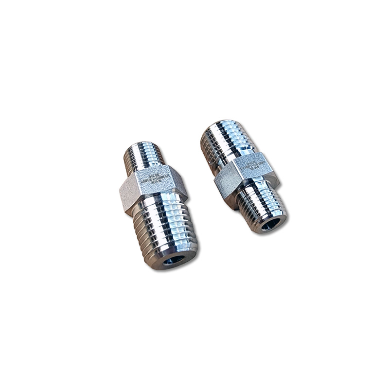 Nuvair Stainless 1/4" x 1/8" Hex Reducing Nipple | T4RNP2-316-NG